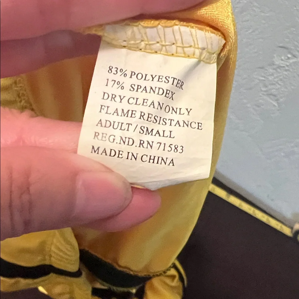 #1659** Yellow "Kill Bill" Track Suit Jacket and Pants - Picture 9 of 13